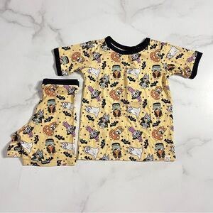 New Little Snuggles Bluey Halloween Bamboo Shorts Set 2T